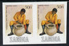 Zambia 1988 Asbestos Cement SG 550 Trade Area Fair 50n in unmounted mint imperf pair
