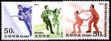North Korea 1997 Figure Skating Championships perf set of 3 unmounted mint, SG N3654-56*