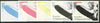 Turkmenistan 2000 Led Zeppelin (From Pop Art sheetlet) the set of 5 imperf progressive proofs comprising the four individual colours plus all 4-colour composite