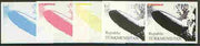 Turkmenistan 2000 Led Zeppelin (From Pop Art sheetlet) the set of 5 imperf progressive proofs comprising the four individual colours plus all 4-colour composite