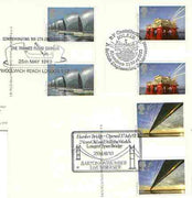 Great Britain 1983 Europa - Engineering Achievements set of 3 PHQ cards with appropriate gutter pairs each very fine used with first day cancels