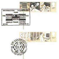 Great Britain 1982 Information Technology set of 2 PHQ cards with appropriate stamps each very fine used with first day cancels