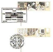 Great Britain 1982 Information Technology set of 2 PHQ cards with appropriate stamps each very fine used with first day cancels