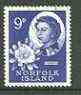 Norfolk Island 1960 Cereus & QEII 9d (from 1960 def set) superb used with light corner cds cancel SG 29