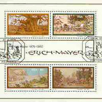 South Africa 1976 Birth Centenary of Erich Mayer (Artist) m/sheet containing set of 4 very fine used, SG MS 403