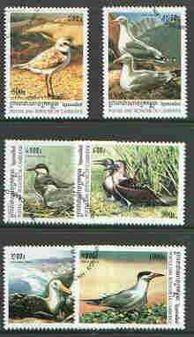 Cambodia 2000 Sea Birds complete perf set of 6 values cto used SG 2018-23