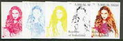 Somaliland 1999 Madonna (from 20th Century Culture sheetlet) the set of 5 imperf progressive proofs comprising the 4 individual colours plus all 4-colour composite