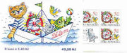 Czech Republic 2000 For Children 43k20 booklet (containing 8 x 5k40 stamps showing Clock & Bird plus 2 labels showing Toys)