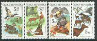 Czech Republic 2000 Hunting the 4 Seasons set of 4 (2 se-tenant pairs) unmounted mint