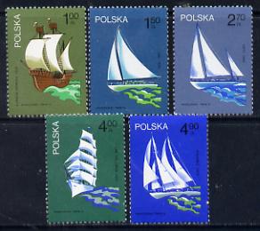 Poland 1974 Sailing Festival set of 5 unmounted mint (SG 2304-8)*