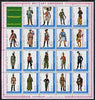 Ajman 1972 Military Uniforms #1 complete perf set of 19 values unmounted mint, Mi 1774-92A