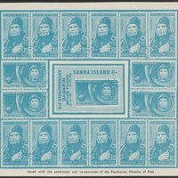 Sanda Island 1963 2nd Anniversary of Gagarin Flight 1s blue imperf m/sheet unmounted mint