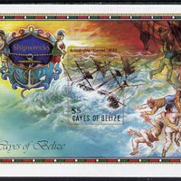 Cayes of Belize 1985 The Comet (Shipwrecks) $5 unmounted mint imperf m/sheet