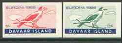 Davaar Island 1966 Europa (Birds) imperf set of 2 unmounted mint*