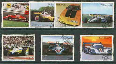 Paraguay 1982 Racing & Sports Cars set of 7 very fine cto used