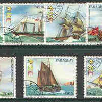 Paraguay 1984 UPU Stamp Exhibition (1st issue - Sailing Ships) set of 7 very fine cto used