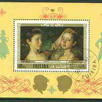 Fujeira 1972 Paintings with Children perf m/sheet (Gainsborough) fine cto used, Mi BL 93A