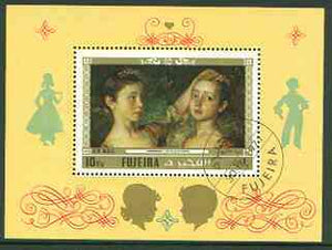 Fujeira 1972 Paintings with Children perf m/sheet (Gainsborough) fine cto used, Mi BL 93A