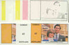 Gairsay 1982 Royal Baby opt on Royal Wedding £2 deluxe sheet (Charles & Di), the set of 8 imperf progressive proofs comprising the individual colours plus various colour combinations unmounted mint
