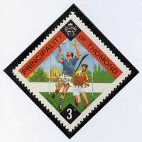 Thomond 1965 Hurling 3d (Diamond-shaped) with 'Sir Winston Churchill - In Memorium' overprint in gold unmounted mint*