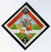 Thomond 1965 Hurling 3d (Diamond-shaped) with 'Sir Winston Churchill - In Memorium' overprint in gold with opt inverted* unmounted mint