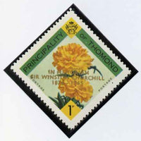 Thomond 1965 Carnation 1d (Diamond-shaped) with 'Sir Winston Churchill - In Memorium' overprint in gold unmounted mint*