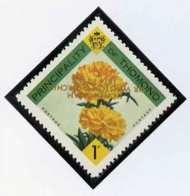 Thomond 1965 Carnation 1d (Diamond-shaped) with 'Sir Winston Churchill - In Memorium' overprint in gold with opt inverted unmounted mint*