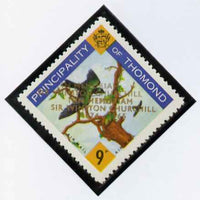 Thomond 1965 Martin 9d (Diamond-shaped) with 'Sir Winston Churchill - In Memorium' overprint in gold with opt doubled* unmounted mint