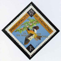 Thomond 1965 Bird 1s6d (Diamond shaped) with 'Sir Winston Churchill - In Memorial' overprinted in gold unmounted mint*