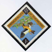 Thomond 1965 Bird 1s6d (Diamond shaped) with 'Sir Winston Churchill - In Memorial' opt in gold with opt inverted unmounted mint*