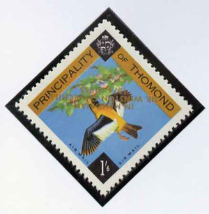 Thomond 1965 Bird 1s6d (Diamond shaped) with 'Sir Winston Churchill - In Memorial' opt in gold with opt inverted unmounted mint*