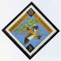 Thomond 1965 Bird 1s6d (Diamond shaped) with 'Sir Winston Churchill - In Memorial' opt in gold with opt doubled unmounted mint*