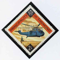 Thomond 1965 Helicopter 2s6d (Diamond shaped) with 'Sir Winston Churchill - In Memorium' overprint in gold with opt inverted* unmounted mint