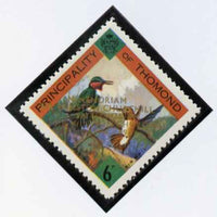 Thomond 1965 Humming Birds 6d (Diamond-shaped) with 'Sir Winston Churchill - In Memorium' overprint in gold with opt doubled unmounted mint*