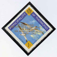 Thomond 1965 Sea Gulls 1s (Diamond shaped) with 'Sir Winston Churchill - In Memorium' overprint in gold with opt doubled unmounted mint*