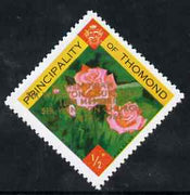 Thomond 1965 Roses 1/2p (Diamond shaped) with 'Sir Winston Churchill - In Memorium' overprint in gold with opt doubled unmounted mint*