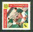 Thomond 1965 Football 4d (Diamond shaped) with 'Sir Winston Churchill - In Memorium' overprint in black with opt inverted* unmounted mint