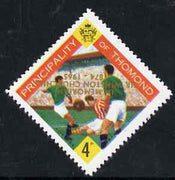 Thomond 1965 Football 4d (Diamond shaped) with 'Sir Winston Churchill - In Memorium' overprint in gold with opt inverted unmounted mint*