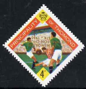 Thomond 1965 Football 4d (Diamond shaped) with 'Sir Winston Churchill - In Memorium' overprint in gold with opt inverted unmounted mint*