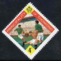 Thomond 1965 Football 4d (Diamond shaped) with 'Sir Winston Churchill - In Memorium' overprint in gold with opt doubled unmounted mint*