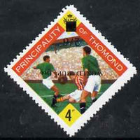 Thomond 1965 Football 4d (Diamond shaped) surcharged 2s6d World Cup 1966 opt inverted unmounted mint*