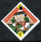 Thomond 1965 Football 4d (Diamond shaped) surcharged 2s6d World Cup 1966 opt inverted unmounted mint*