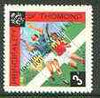 Thomond 1965 Hurling 3d (Diamond-shaped) with 'Sir Winston Churchill - In Memorium' overprint in black with opt inverted* unmounted mint