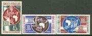 Dahomey 1966 UNESCO set of 3 unmounted mint, SG 264-66*