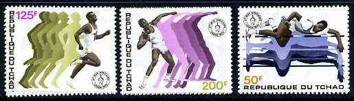 Chad 1973 African Games set of 3 unmounted mint, SG 396-98*