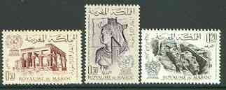 Morocco 1963 UNESCO - Nubian Monuments,set of 3 unmounted mint, SG 137-39*