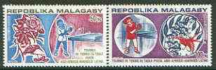 Malagasy Republic 1974 Table Tennis Championships set of 2 unmounted mint, SG 273-74*
