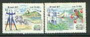 Brazil 1987 National Tourism Year set of 2 unmounted mint, SG 2281-82