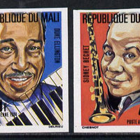 Mali 1984 Jazz Muscicians imperf set of 2 from limited printing (as SG 996-7)