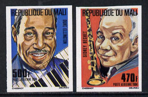Mali 1984 Jazz Muscicians imperf set of 2 from limited printing (as SG 996-7)